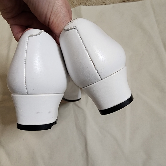 Italian leather shoes, vintage, black and white, AA, narrow - Picture 6 of 11